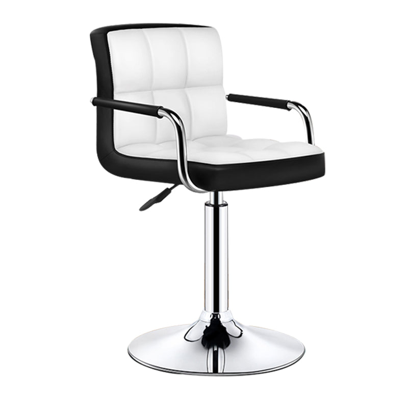 Tabouret de bar de caisse en acier de tabouret de comptoir de dossier d'accoudoir moderne avec le coussin