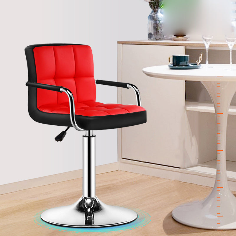 Tabouret de bar de caisse en acier de tabouret de comptoir de dossier d'accoudoir moderne avec le coussin