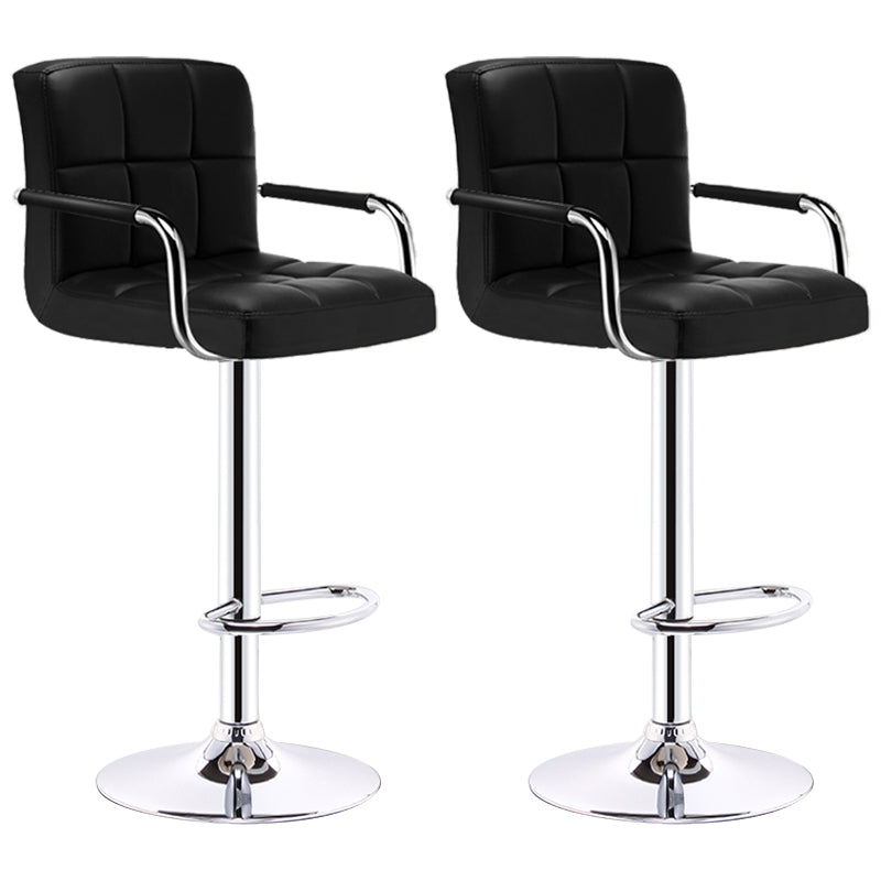 Tabouret de bar de caisse en acier de tabouret de comptoir de dossier d'accoudoir moderne avec le coussin
