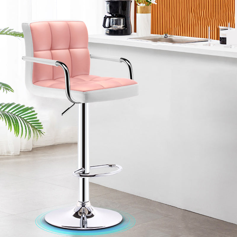 Tabouret de bar de caisse en acier de tabouret de comptoir de dossier d'accoudoir moderne avec le coussin
