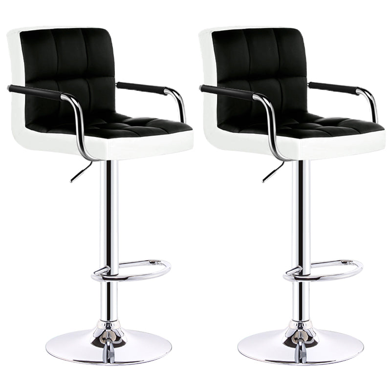 Tabouret de bar de caisse en acier de tabouret de comptoir de dossier d'accoudoir moderne avec le coussin