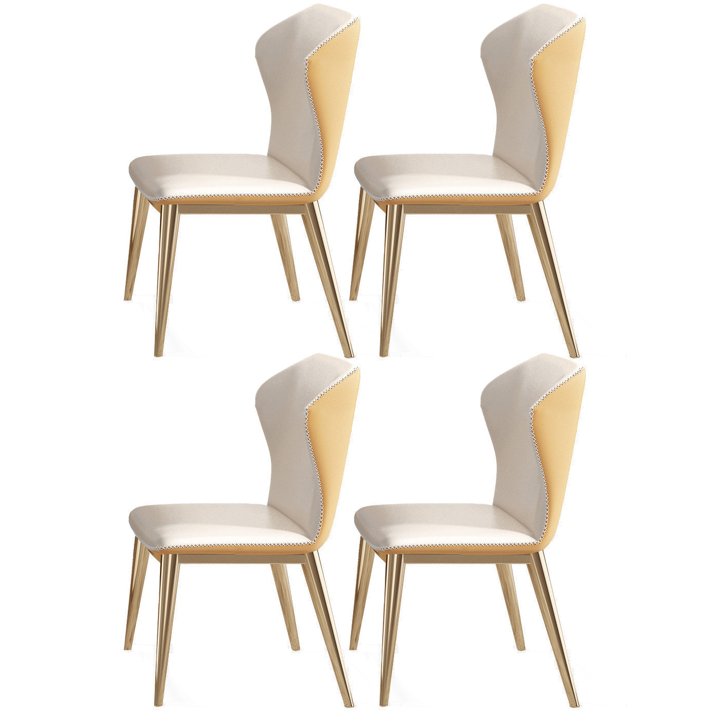 Modern Style 1/4/5/7 Pieces Dining Sintered Stone Dining Table Set with Metal Legs