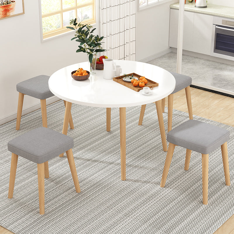 Modern 1/5 Pieces Dining Set Geometry Wood Dining Table for Dining Room