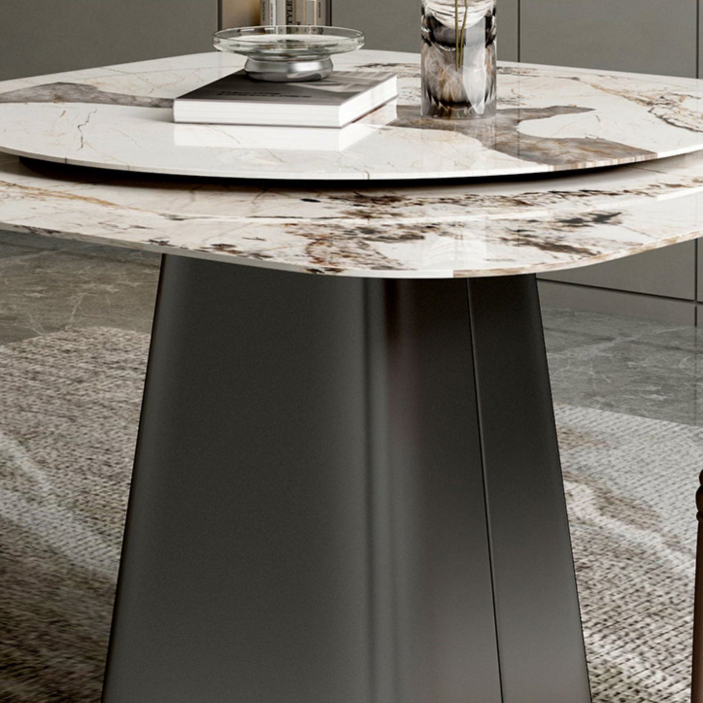 Modern 1/3/5 Square Dining Table Set Sintered Stone Dining Table for Home