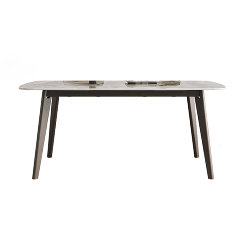 Mesa de comedor rectangular de piedra sinterizada moderna para comedor