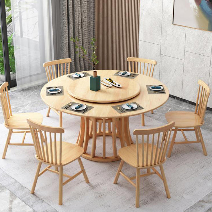 Wood Round Pedestal Dining Table Modern Dining Room Kitchen Home Furniture