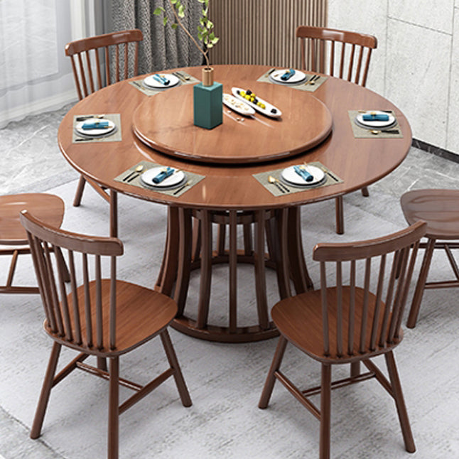 Wood Round Pedestal Dining Table Modern Dining Room Kitchen Home Furniture