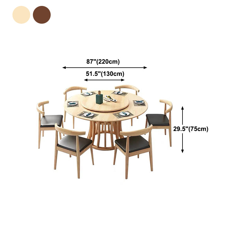 Wood Round Pedestal Dining Table Modern Dining Room Kitchen Home Furniture