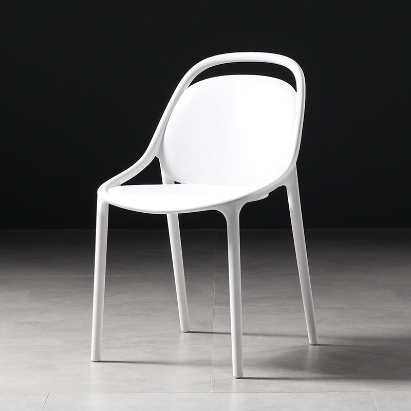 Sillas apilables de estilo moderno, sillas sin brazos con patas de plástico para cocina