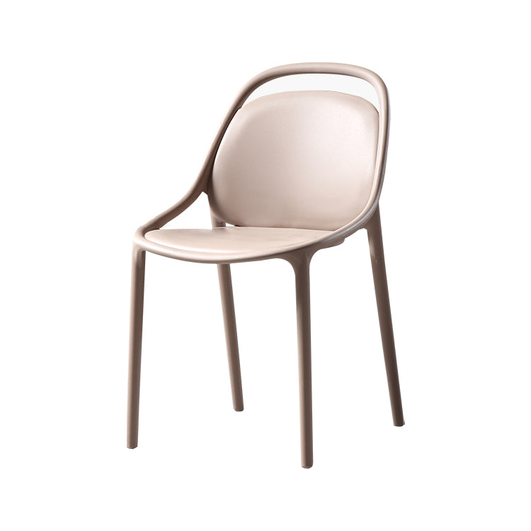 Sillas apilables de estilo moderno, sillas sin brazos con patas de plástico para cocina