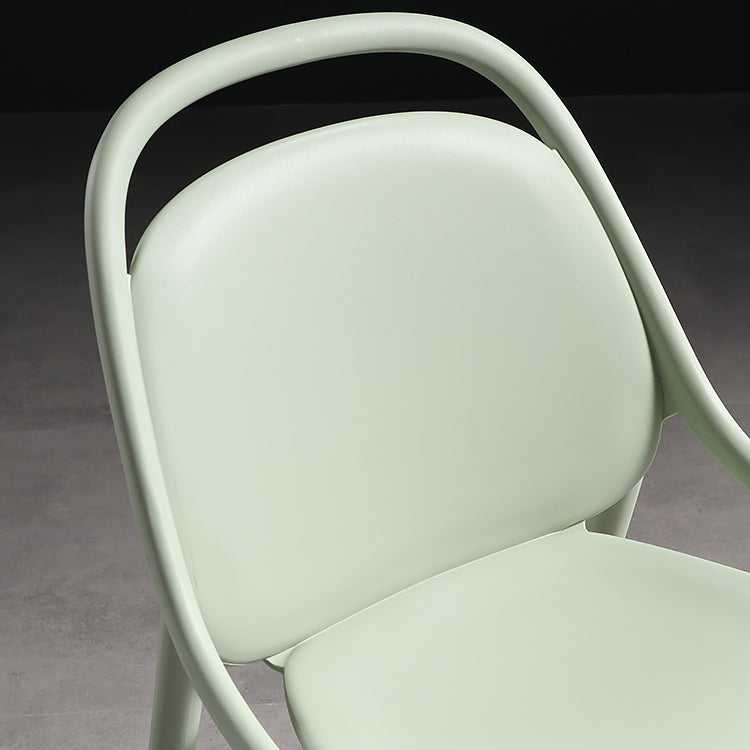 Sillas apilables de estilo moderno, sillas sin brazos con patas de plástico para cocina