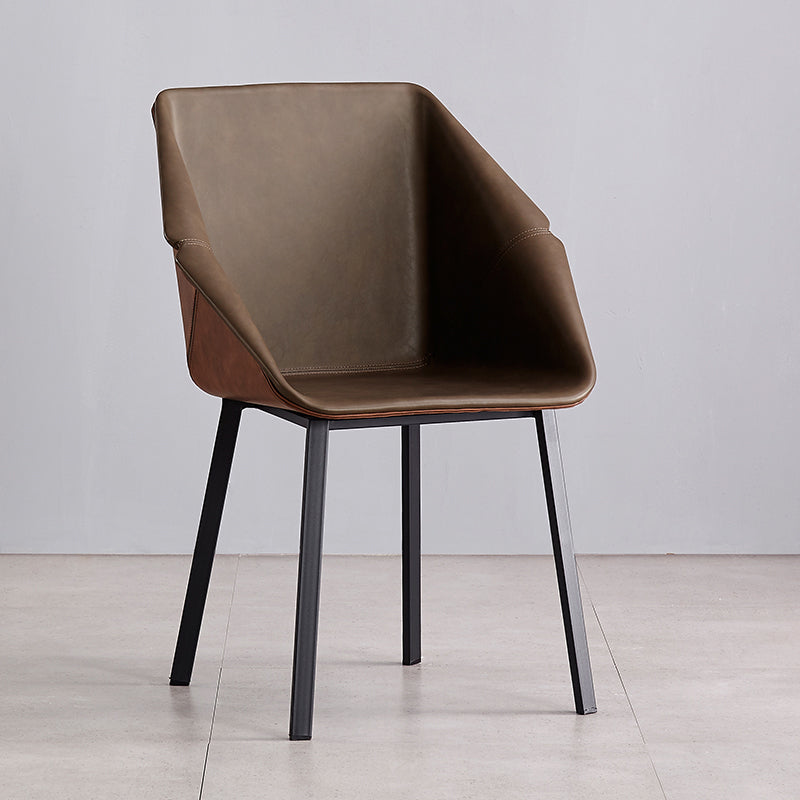 Sillas de estilo moderno sillón de comedor con patas de metal para cocina
