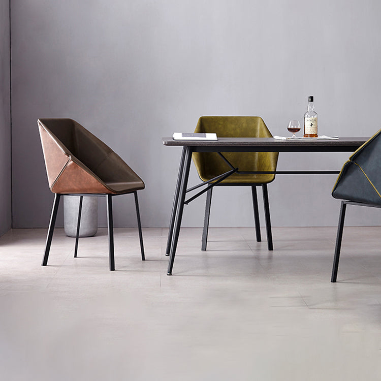 Sillas de estilo moderno sillón de comedor con patas de metal para cocina