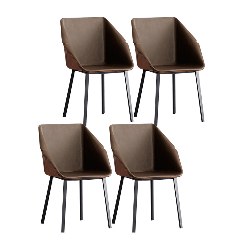 Sillas de estilo moderno sillón de comedor con patas de metal para cocina