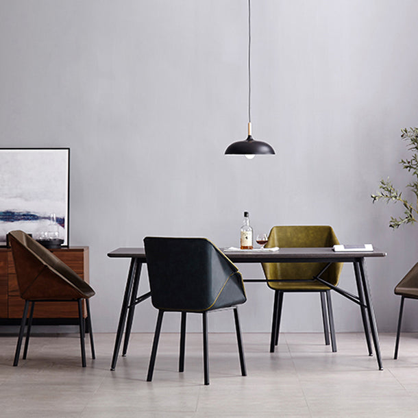 Sillas de estilo moderno sillón de comedor con patas de metal para cocina