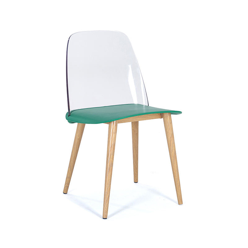 Silla contemporánea sillas de comedor sin brazos con patas de metal para cocina