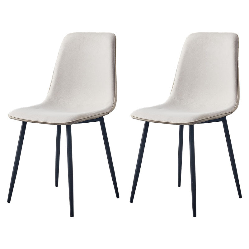 Sillas de estilo moderno, silla sin brazos con patas de metal para cocina
