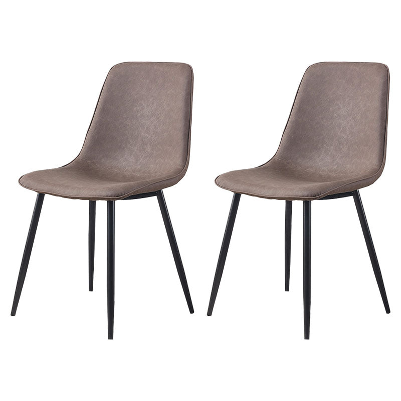 Sillas de estilo moderno, silla sin brazos con patas de metal para cocina