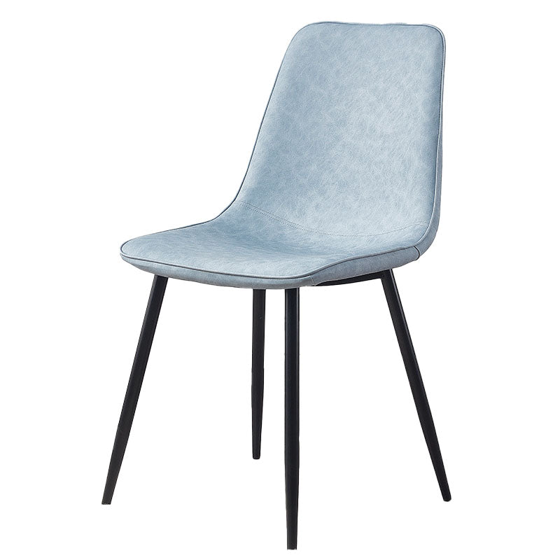 Sillas de estilo moderno, silla sin brazos con patas de metal para cocina