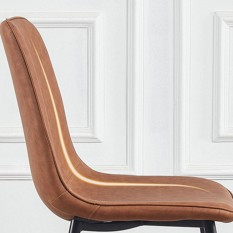 Sillas de estilo moderno, silla sin brazos con patas de metal para cocina