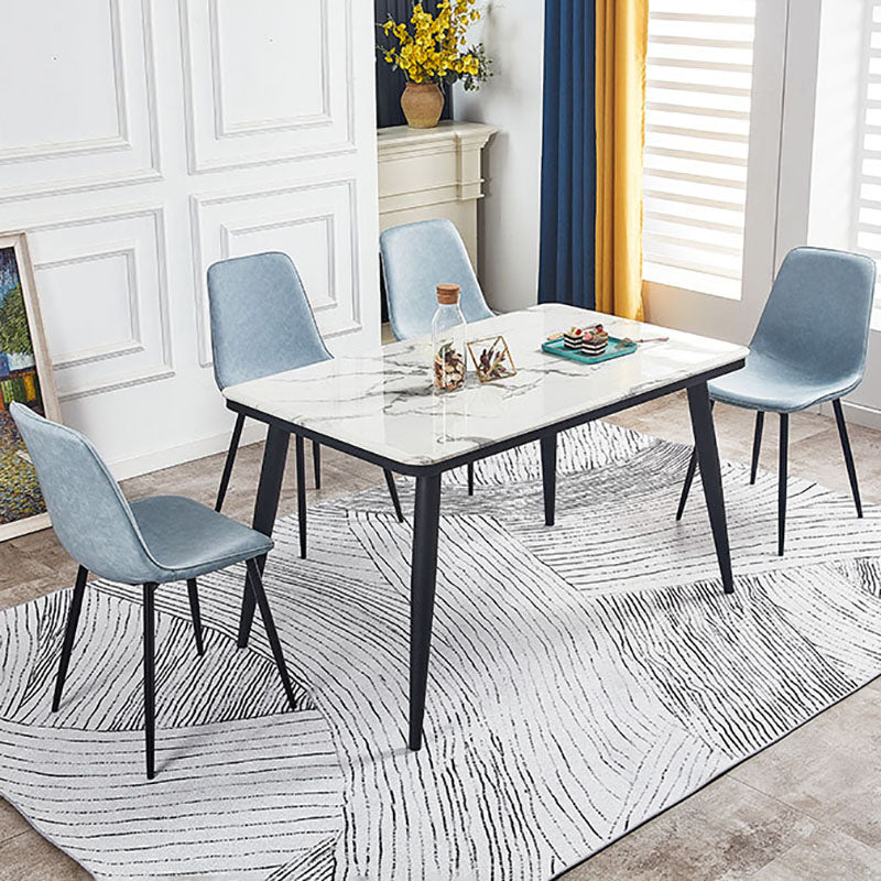 Sillas de estilo moderno, silla sin brazos con patas de metal para cocina