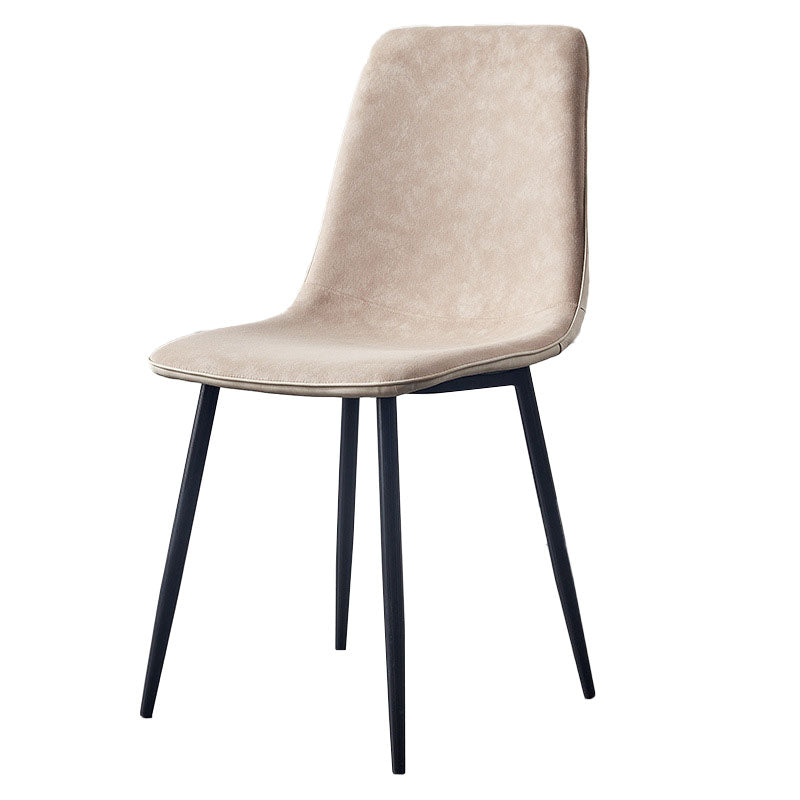 Sillas de estilo moderno, silla sin brazos con patas de metal para cocina