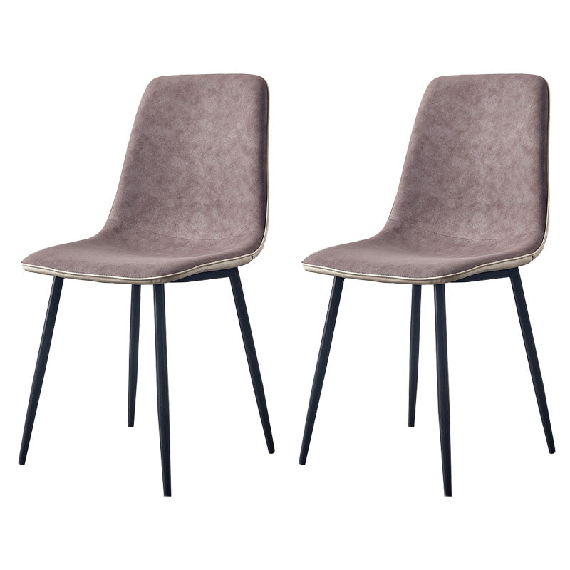 Sillas de estilo moderno, silla sin brazos con patas de metal para cocina