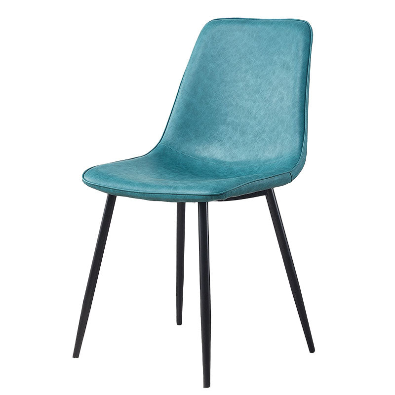 Sillas de estilo moderno, silla sin brazos con patas de metal para cocina
