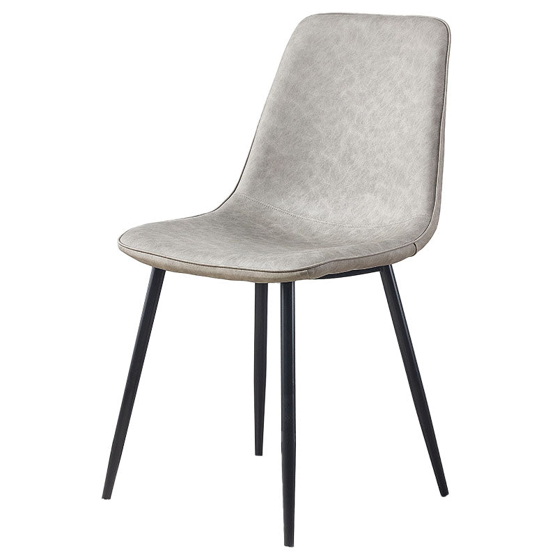Sillas de estilo moderno, silla sin brazos con patas de metal para cocina