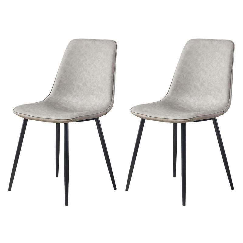 Sillas de estilo moderno, silla sin brazos con patas de metal para cocina