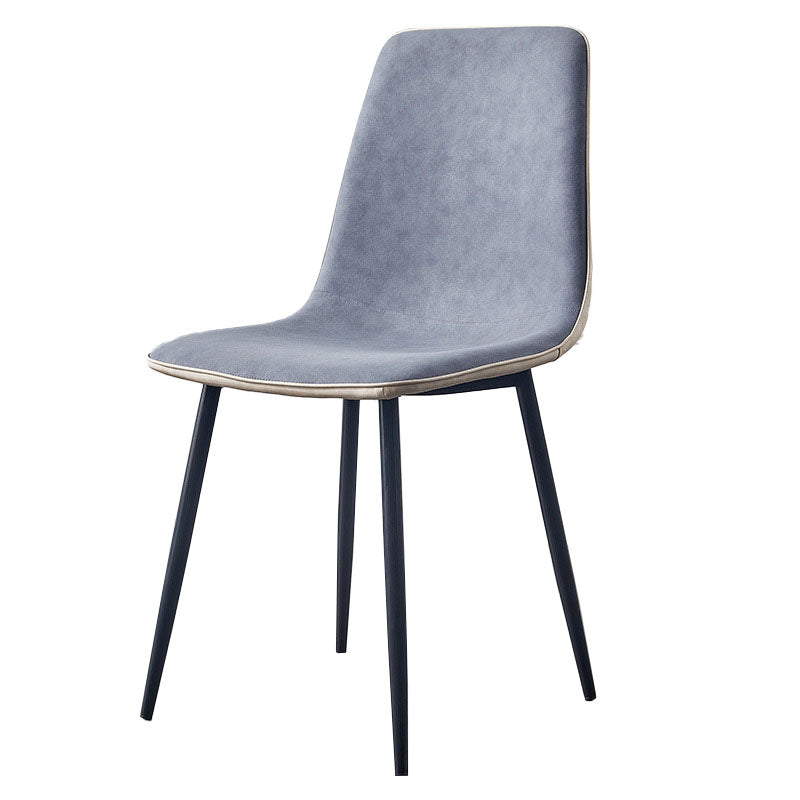 Sillas de estilo moderno, silla sin brazos con patas de metal para cocina