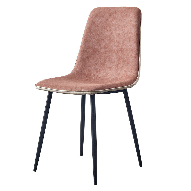 Sillas de estilo moderno, silla sin brazos con patas de metal para cocina