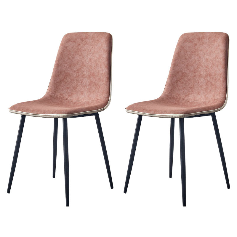 Sillas de estilo moderno, silla sin brazos con patas de metal para cocina