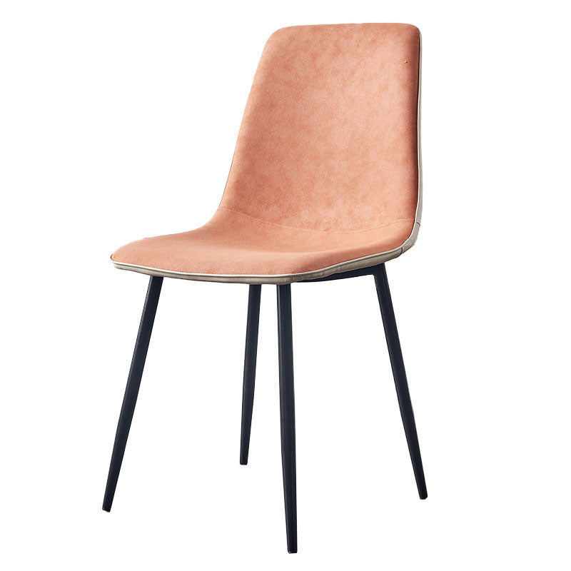 Sillas de estilo moderno, silla sin brazos con patas de metal para cocina