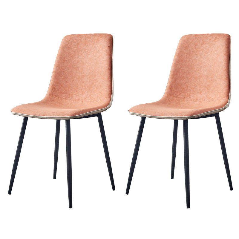 Sillas de estilo moderno, silla sin brazos con patas de metal para cocina