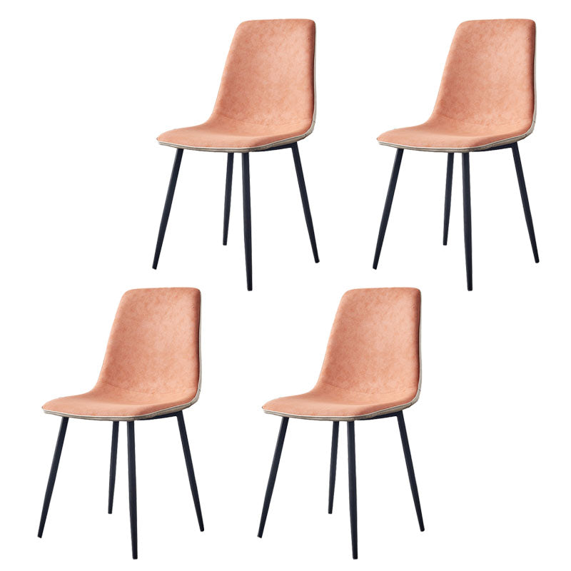 Sillas de estilo moderno, silla sin brazos con patas de metal para cocina