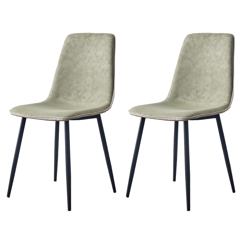 Sillas de estilo moderno, silla sin brazos con patas de metal para cocina