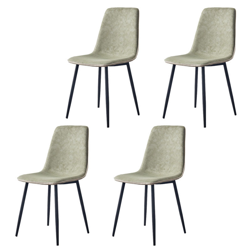 Sillas de estilo moderno, silla sin brazos con patas de metal para cocina