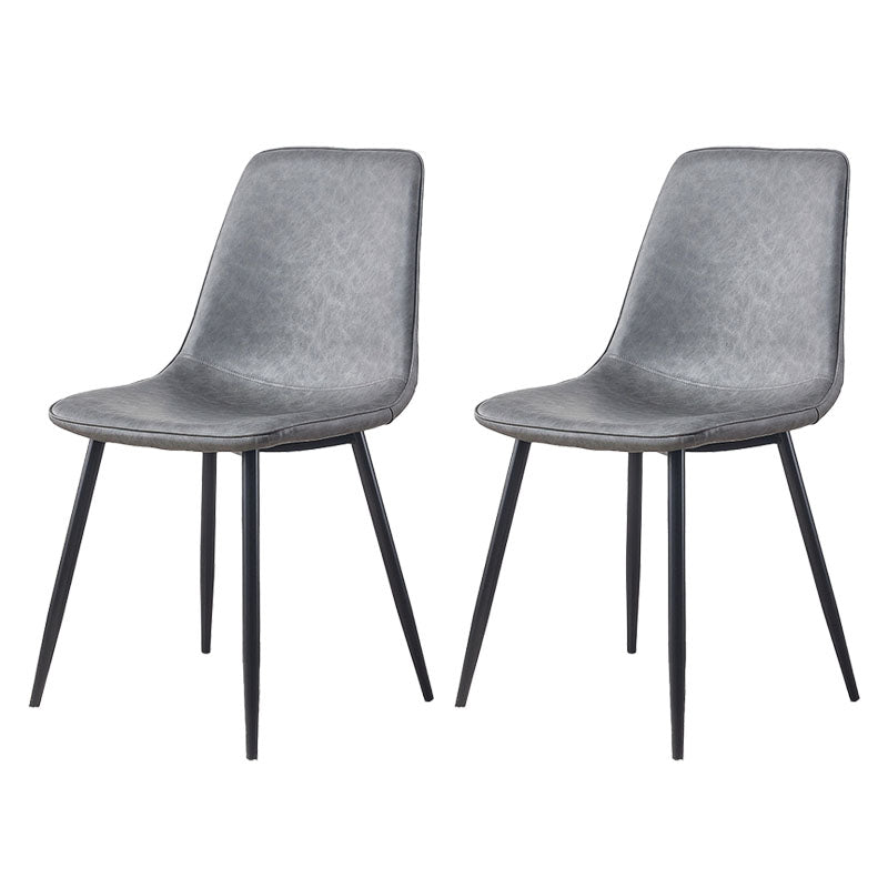 Sillas de estilo moderno, silla sin brazos con patas de metal para cocina