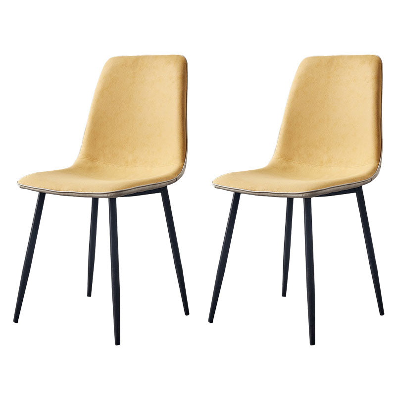 Sillas de estilo moderno, silla sin brazos con patas de metal para cocina