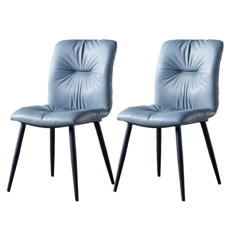 Silla moderna comedor silla sin brazos con patas de metal para cocina