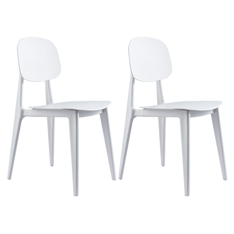 Silla moderna comedor silla sin brazos con patas de plástico para cocina