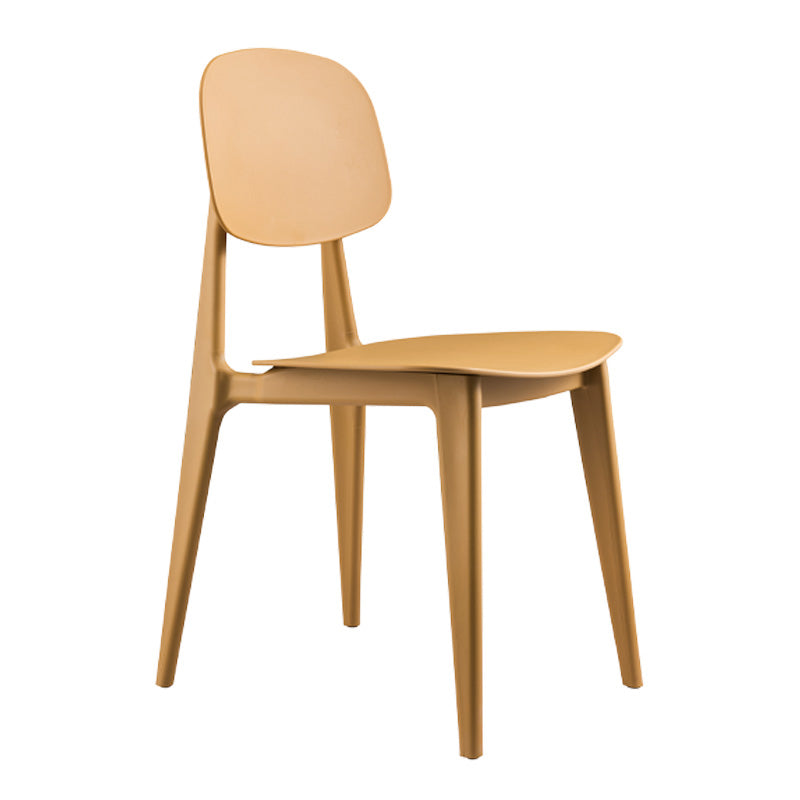 Silla moderna comedor silla sin brazos con patas de plástico para cocina