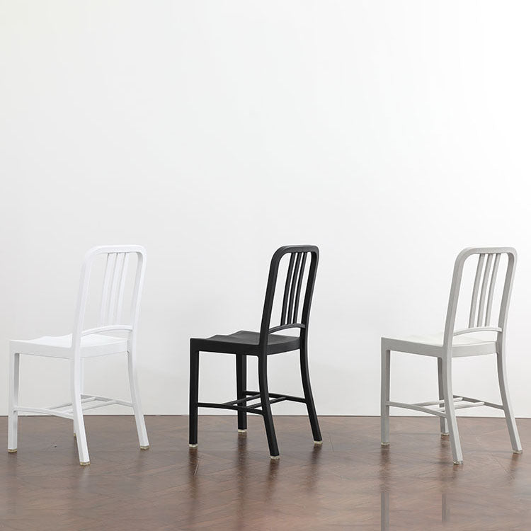 Silla de comedor plástica casera moderna del final mate de la silla lateral del listón trasero
