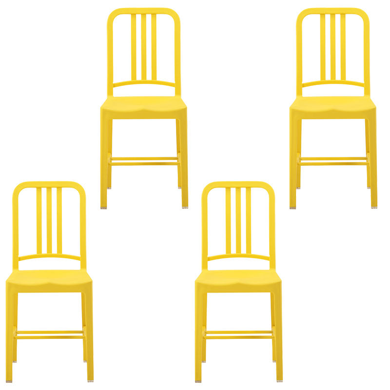 Silla de comedor plástica casera moderna del final mate de la silla lateral del listón trasero