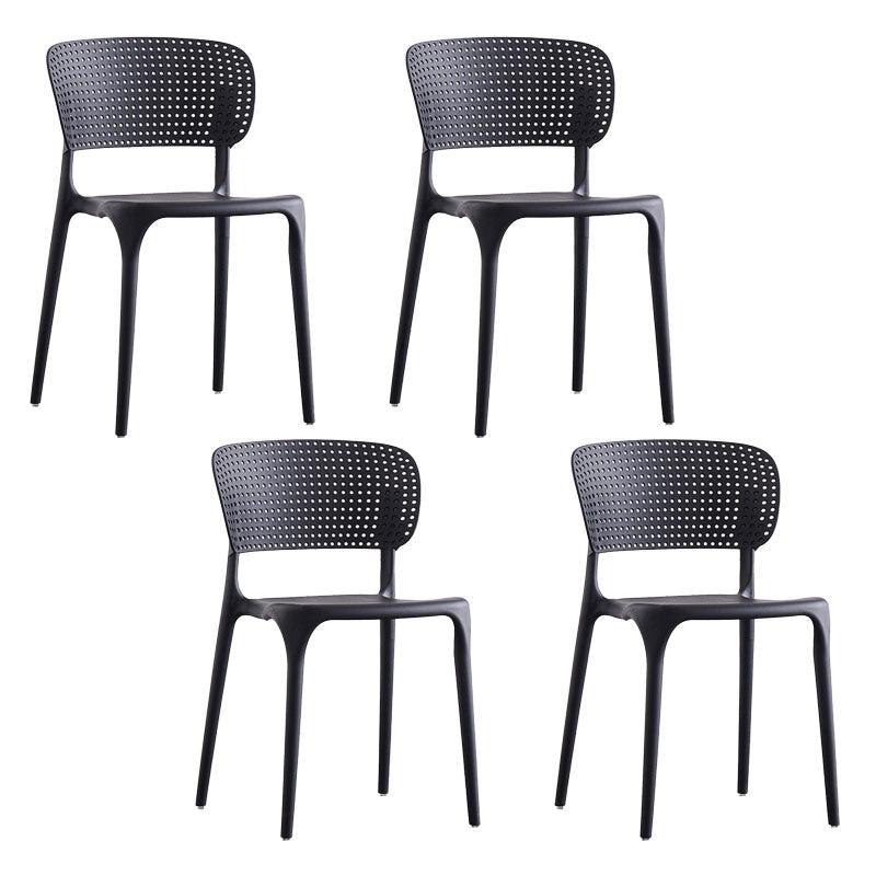Plástico colorido que cena la silla lateral trasera abierta del estilo nórdico de las sillas sin brazos