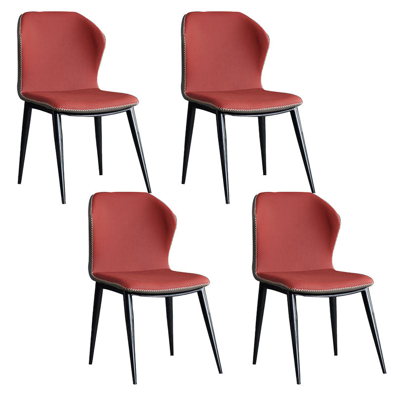 Sillas de comedor industriales de piel sintética, silla Wingback Parsons para cocina