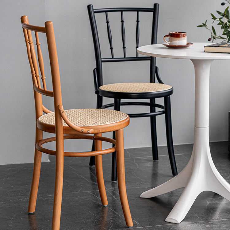 Silla tradicional de comedor sillas sin brazos con patas de madera para cocina