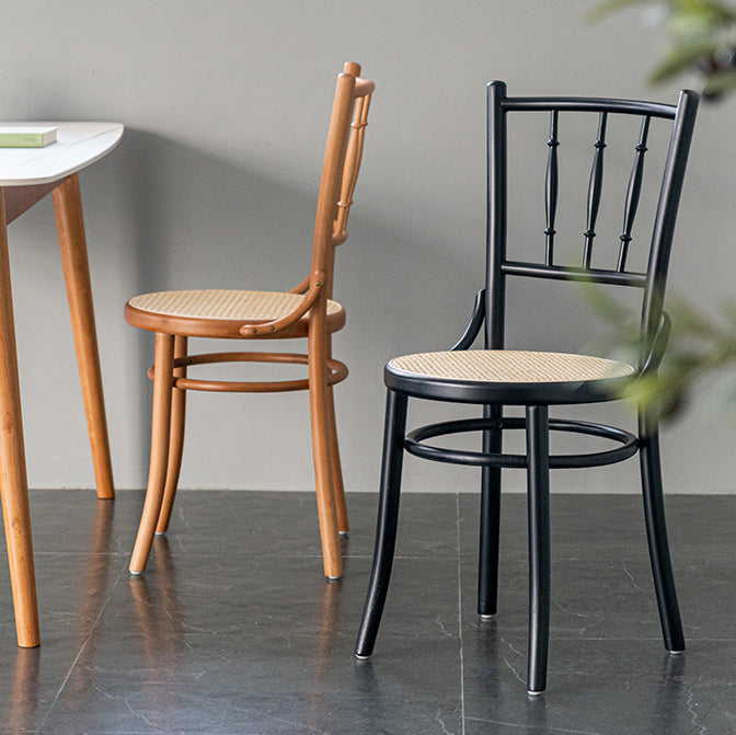 Silla tradicional de comedor sillas sin brazos con patas de madera para cocina