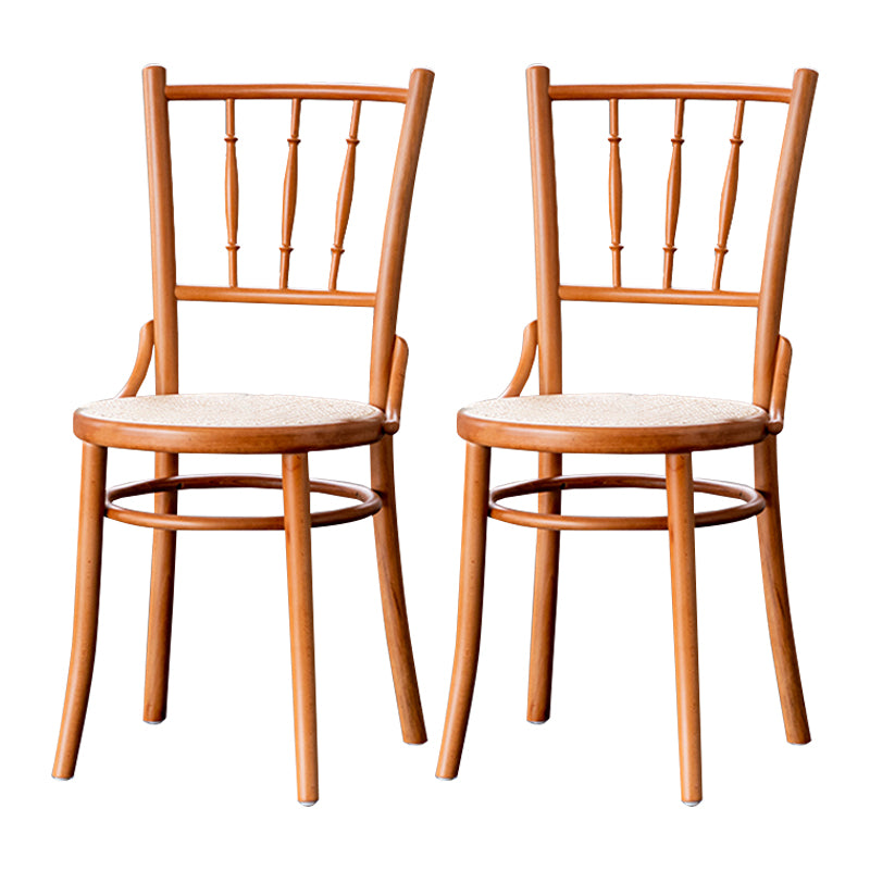 Silla tradicional de comedor sillas sin brazos con patas de madera para cocina
